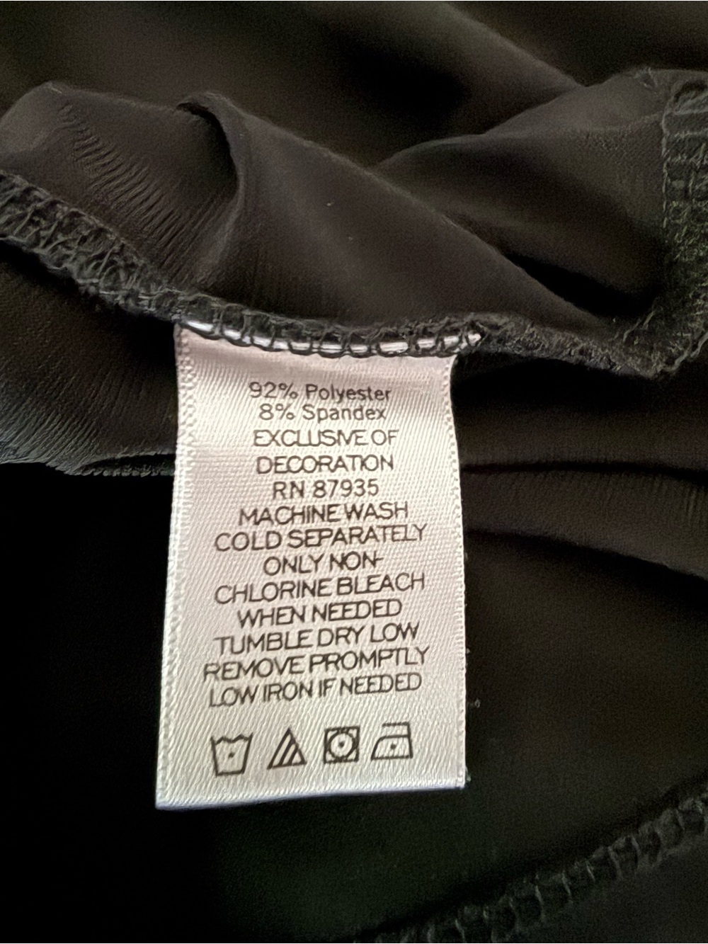 Susan Graver Black Sleeveless Ring Detail Stretch Top Size L - Picture 4 of 5